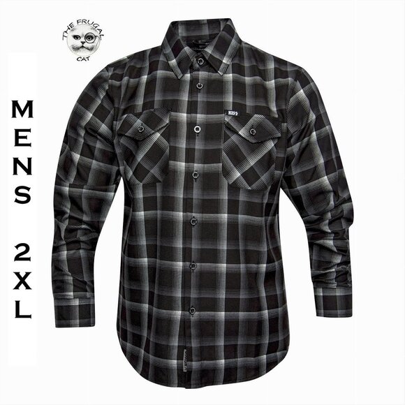 DIXXON FLANNEL x KISS DRESSED TO KILL Flannel Shirt Collab - Men's 2XL - Picture 1 of 11